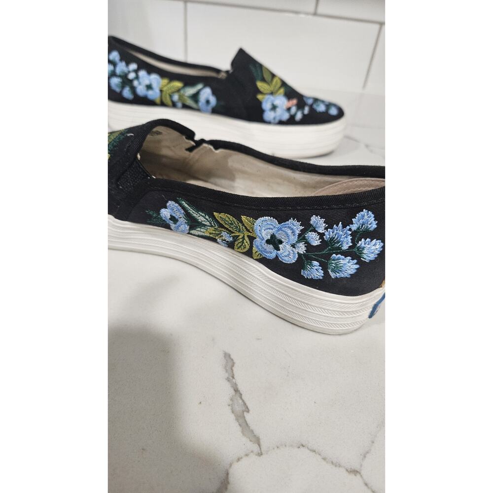 Kids X Rifle Paper Co. Embroidered Floral Slip On Sneakers Size 7.5 View 6